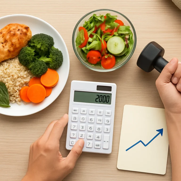 Calorie calculator for fat loss on a KnowMeal Guide nutrition website