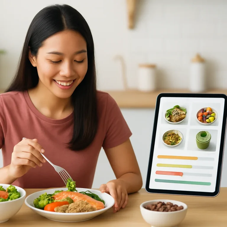 Custom meal plan builder showing flexible macro-based nutrition options for personalized diet planning