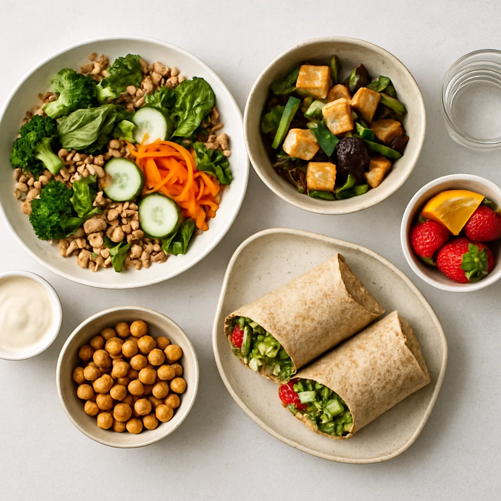 Text graphic reading Easy High Fiber Lunch Ideas for Busy Weekdays
