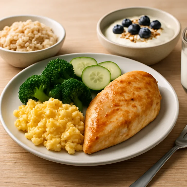 High protein breakfast meal ideas for busy mornings with healthy whole foods for macro-based nutrition planning