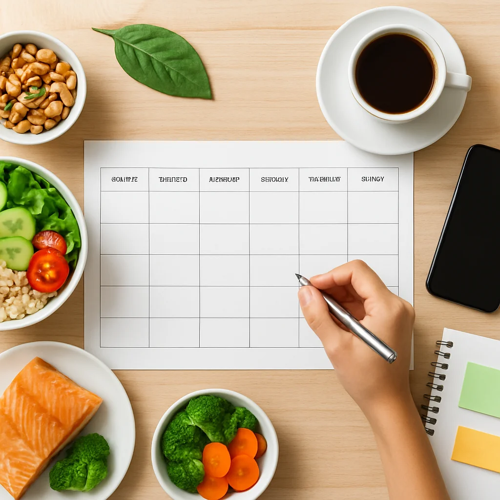 Weekly life admin system checklist with planner and laptop to save time and reduce stress