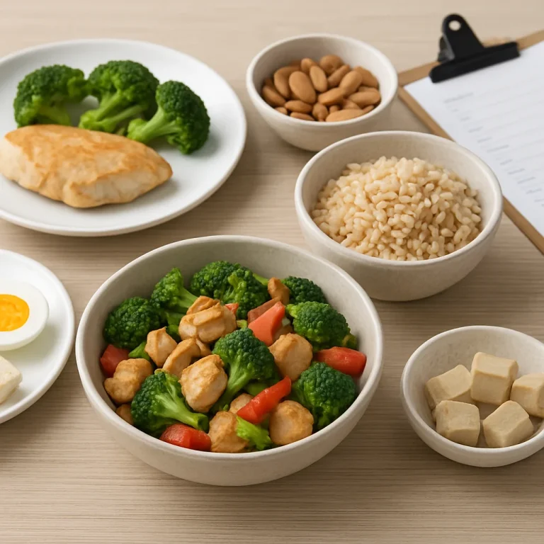 Budget high-protein meal plan with groceries and 7-day strategy for healthy eating