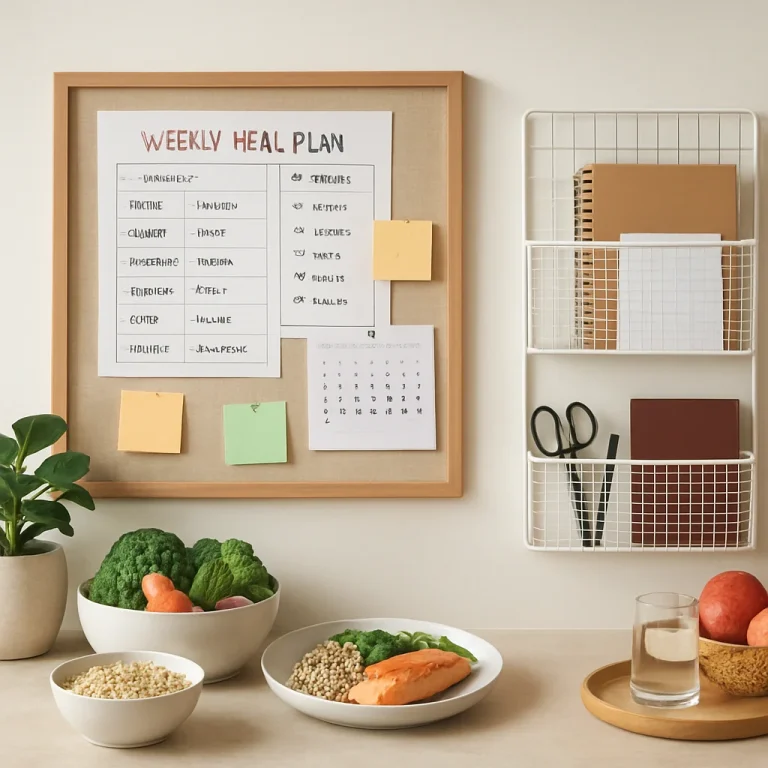 Household command center with family calendar, notes, and organizers for staying on track
